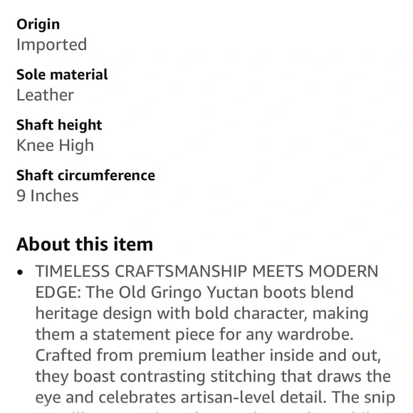 Old Gringo Yucatan Leather Boots 9 - Picture 3 of 8